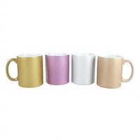 Tasses de voyage en céramique style américain, revêtement mat, poignée ronde, à paillettes, pour transfert thermique, personnalisables avec motifs photo, vente en gros