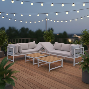 Yoho luxe moderne en <span class=keywords><strong>aluminium</strong></span> canapé <span class=keywords><strong>de</strong></span> <span class=keywords><strong>jardin</strong></span> ensemble nouveau mobilier d'extérieur pour <span class=keywords><strong>salon</strong></span> hôtel cour entrée chambre patio - Product Image 1