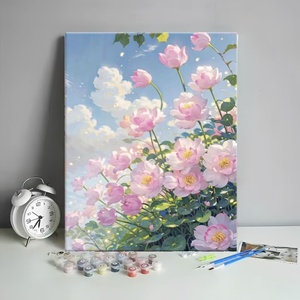 Kit de peinture par numéros DIY style moderne sur toile avec numéros imprimés, sujets : nature morte - Product Image 4