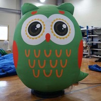 Hibou géant gonflable, décoration gonflable mignonne de dessin animé pour jardin, pelouse, fête, décoration extérieure