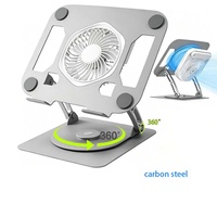 Support d'ordinateur portable rotatif à 360° avec ventilateur de refroidissement, hauteur réglable, support ergonomique pour MacBook Pro – Offre Spéciale