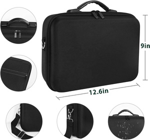 Estuche de Transporte Rígido Negro de Gamuza, Impermeable y Anti-Golpes, con 5 Ranuras para Accesorios, Personalizable, para Taessv <span class=keywords><strong>Hyperice</strong></span> / Plus - Product Image 4