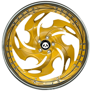 Cerchi in Lega Forgiati Rucci di Lusso a Due Pezzi, 15-26 Pollici, 5x127 5x112, Dorati con Profilo Profondo e Tappo Flottante per Chevrolet Ford AMG - Product Image 2