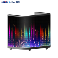 Cabine de DJ portable JCLED avec mur vidéo LED, support au sol, étanche IP65, luminosité 800CD, résolution personnalisée