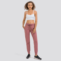 Pantalons de course amples pour femmes avec poches latérales longues, séchage rapide, pantalons de sport décontractés, ensembles de yoga extensibles