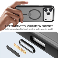 Coque de remplacement en gros, mate, douce au toucher, avec bouton IA et aimant, antichoc, pour iPhone 17 18 Pro Max, en stock