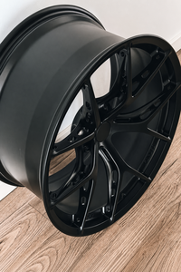 Rines Forjados <span class=keywords><strong>de</strong></span> Malla Estilo FI-R <span class=keywords><strong>de</strong></span> 19-20 Pulgadas, 5x114.3 5x120, Color Negro Brillante para Tesla, Modelo 3 Performance, Modelo Y - Product Image 3