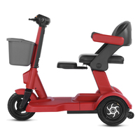 Triciclo Eléctrico Plegable, Portátil, Ligero, Compacto, Impermeable, Scooter Móvil para Personas Mayores, con Tecnología de Sensores, 30-40 km de Autonomía