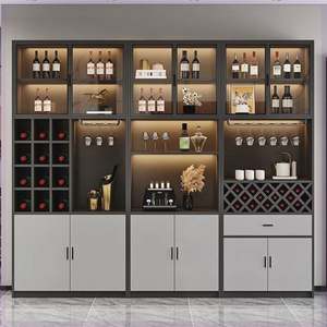 Solid Wood Wine Cabinet With Glass & Wood Dining <b>Chair</b> Furniture Solid Wood Carved Luxury Classic Cabinet - Product Image 2