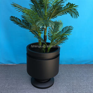 แจกันตั้งพื้นขนาดใหญ่สำหรับตกแต่งบ้าน แจกันดอกไม้ทรงสูงสำหรับตกแต่งภายนอก แจกันดอกไม้สีเงินสำหรับปลูกต้นไม้ในร่ม - Product Image 6