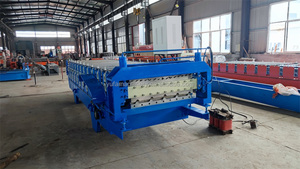 Tự động đôi sàn sắt tấm lợp tấm lợp ngói bảng điều khiển làm cho máy móc thiết yếu mang Con lăn nhà máy - Product Image 6