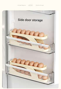 Automatischer Scroll-Eierhalter für Kühlschrank Aufbewahrungsbox Doppelschichtiger Eierkorb Organizer Küchenzubehör - Product Image 6