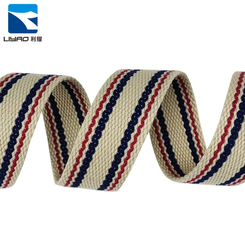 Cao Tenacity Bán Buôn 25MM Dệt Hành Lý Giày May Mặc Webbing Sọc Polyester/PP Dây Đeo