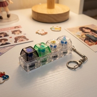 Customize Key Chain Fidget Toy Transparency Keycap With Custom Uv Printing Mechanical Keyboard Switch Fidget Charm