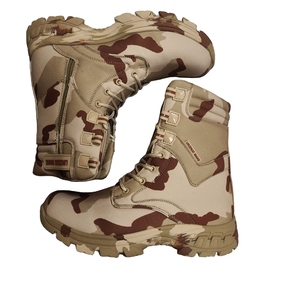 Botas de combate DF301 A533 camuflaje UZMK UNZHUO MAKE de 3 colores para desierto, para entrenamiento y servicio gubernamental, con cremallera lateral. - Product Image 1