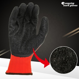 CHUANGYING Anti-Cut Black Latex Worker <strong>Gloves</strong> CE Certified Anti-Vibration Custom Logo China <strong>Gloves</strong> - Product Image 4