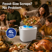 Composteur de déchets alimentaires électrique de 3,3 lb par jour, machine à compostage de cuisine de 4 L, inodore, pour l'intérieur, pour les petites familles