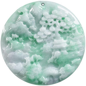 Colgante de Jade Natural de Myanmar, Marca Landscape, Estilo Chino UNISEX, Diseño Original, Regalo con Certificado de Tasación SS10 - Product Image 5