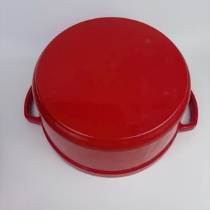 Casserole <span class=keywords><strong>en</strong></span> <span class=keywords><strong>fonte</strong></span> émaillée, pot à fond rond antiadhésif avec couvercle, <span class=keywords><strong>cocotte</strong></span>, compatible four et induction, écologique - Product Image 3