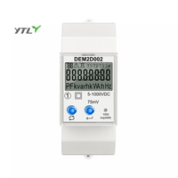 YTL DEM2D serie DC medidor Din-Rail monofásico 2 Modelo RS485 comunicación Kilovatios hora metros
