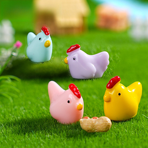 Weij Moss - Muñecos de Gallinas y Huevas para Micro-paisajes, Accesorios Decorativos DIY para Bolsas Sorpresa, Pequeños Adornos para Coche - Product Image 3