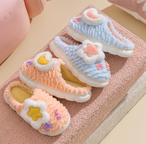 Pantuflas de Felpa para Mujer con Suela de EVA de Alta Calidad, Forro de Peluche y Lazo, Material de Alta Calidad - Product Image 1