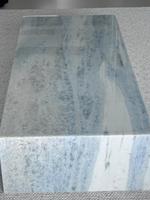 Table basse en marbre bleu cristal de taille personnalisable, table centrale minimaliste haut de gamme pour salon