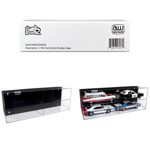 Vetrina in acrilico Auto World 4 per 1/18 modelli 3mm Perspex legno lucido per grandi magazzini