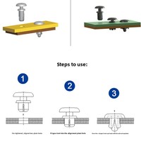SUDA SD-R2024 Rivets et clips à pression PA/Nylon 5mm Type R pour applications de fixation de fils -20~140