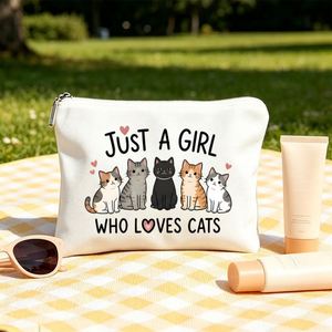 Trousse de maquillage pour les amoureuses des chats, pour maman, filles, amies, cadeaux idéaux pour les voyages, les anniversaires et trousse de toilette, sac cadeau pour femmes - Product Image 6