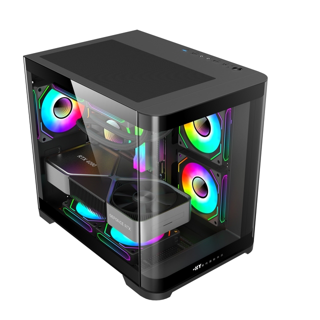 Lovingcool Manufacturer New CPU Casing Desktop Black PC RGB Gamer Cabinet Gaming Pcs Computer Cases & Towers PC Gaming Cases