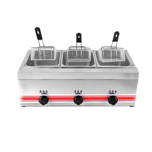 Freidora de Gas de Acero Inoxidable para Mostrador, 3 Cestas, Multifuncional, Comercial, Nueva, de Alta Productividad para Cocina - Product Image 1