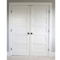 Porte en bois blanc mouluré creux, fabriquée en Chine