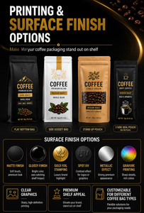 Bolsa <span class=keywords><strong>de</strong></span> Café Molido Personalizada con Impresión Mate, Grado Alimenticio, 1 lb, Válvula Unidireccional, Cierre Reutilizable, Fondo Plano - Product Image 6