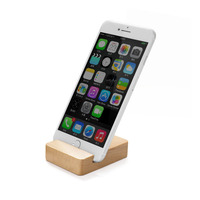 Support en bois de bambou pour téléphone portable, accessoire de bureau pour tablette et smartphone