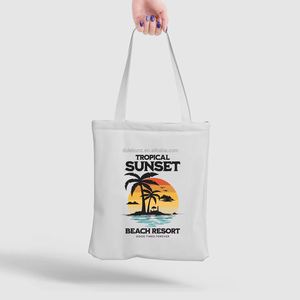 DLBZ Personalized Reusable Multi-function Eco-friendly Custom Printed <b>Canvas</b> Rope Handle Beach Tote <b>Bag</b> for Travel - Product Image 3