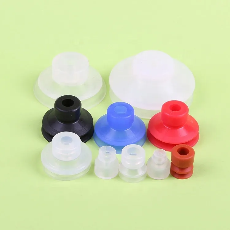 High Quality Custom Powerful Industrial Red White CNC Vacuum Sucker Silicone Suction Cup