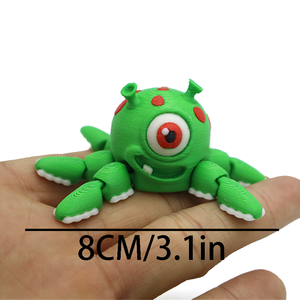 Figurines d'octopus extraterrestres imprimées en 3D transfrontalières, jouets articulés créatifs et ornements, cadeaux pour les amateurs d'animaux et de dinosaures - Product Image 2