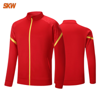 Survêtements de sport de haute qualité prêts à être expédiés, avec fermeture éclair intégrale, veste d'équipe de football, veste d'entraîneur, tenue d'échauffement d'hiver