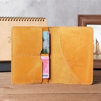 5503 rétro Crazy Horse en cuir véritable porte-carte multi-fonctionnel passeport portefeuille multi-carte fente Document sac billet pièce