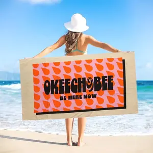户外和海滩用沙滩巾活性印花防沙定制品牌沙滩巾