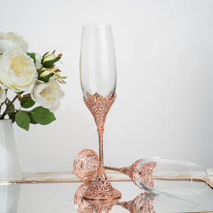 <b>Vintage</b> Premium Wedding Diamond Sparkling Tempered Eco-Friendly for <b>Coupes</b> Glass Set Gift Box - Product Image 4
