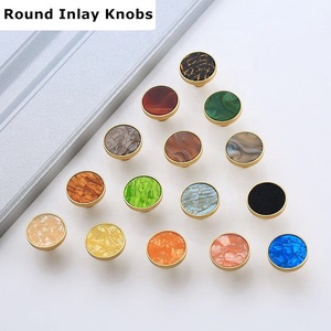LDS36 Top Qualität Moderne Möbel Schrank Solide Messing Küche Schublade Marmor Shell Knob Für Schränke Tür - Product Image 5