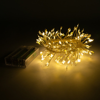 Guirlandes lumineuses à piles, lumières LED scintillantes, guirlandes lumineuses en cluster pour chambre à coucher, couronne, fête, mariage, Noël