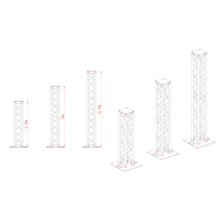 Supports en aluminium de qualité supérieure pour structures de scène, supports pour trusses DJ et trusses d'éclairage, support de truss réglable en hauteur sur mesure pour spectacles et concerts