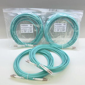 Aqua Indoor Fiber Optic <b>Cable</b> 10M OM3 Multimode Duplex LC-LC Optical Fiber Jumper <b>Cable</b> for <b>Communication</b> Equipment - Product Image 6