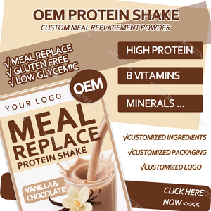 OEM PENGGANTI MAKANAN BERPROTEIN TINGGI BENTUK BUBUK untuk PEMBAKAR LEMAK BUBUK PENURUN BERAT BADAN Rasa Cokelat Vanila - Product Image 2
