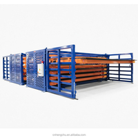 Estante de Almacenamiento Plegable Resistente de Chapa Metálica, Estructura de Acero Sólido, Alta Capacidad, Estante Vertical de 6 Niveles para Almacenamiento de Placas Metálicas