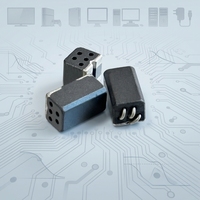 Perles de ferrite THT à 6 trous pour la suppression des interférences électromagnétiques, avec différents tours, noyau de bobine, filtre d'inductance de puissance, bobine d'inductance, matériau NiZn