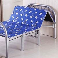 Lit pliant en acier pas cher, mobilier de chambre à coucher, lit en métal pliable, portable, matelas simple, lit de camping pour enfants et adultes
